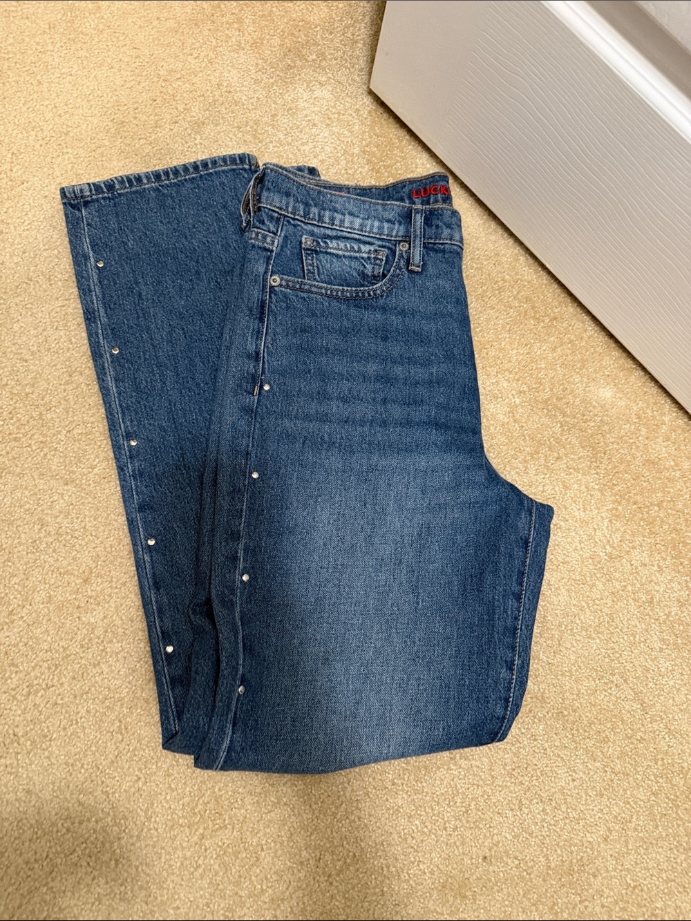 Lucky Brand Dark Blue Straight-Leg Jeans